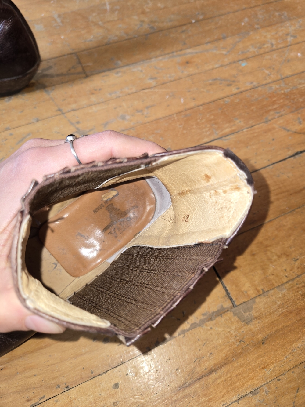 Brown Leather Sena Western Ankle Boots - Made In Spain - Picture 6 of 7